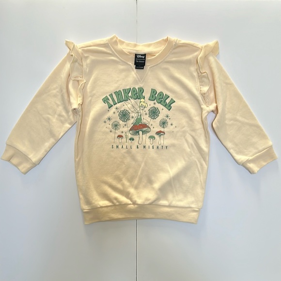 Disney Our Universe Toddler Girls Tinker Bell Ruffled Crewneck Size 5T. - Picture 1 of 9
